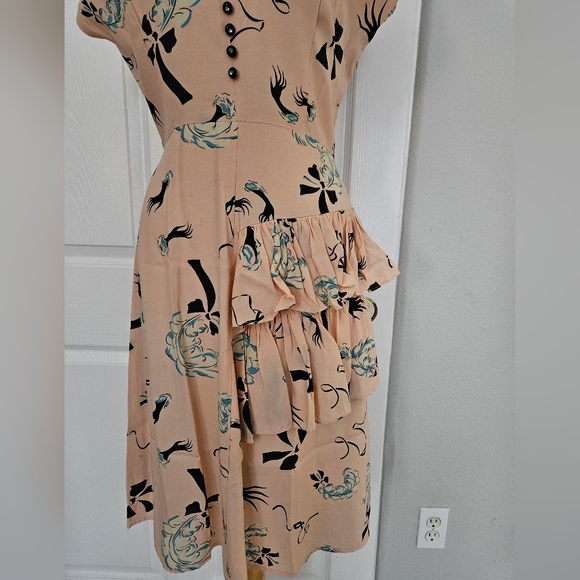 Rare Trashy Diva Slap and Tickle Pink Rayon Dress - Picture 9 of 13